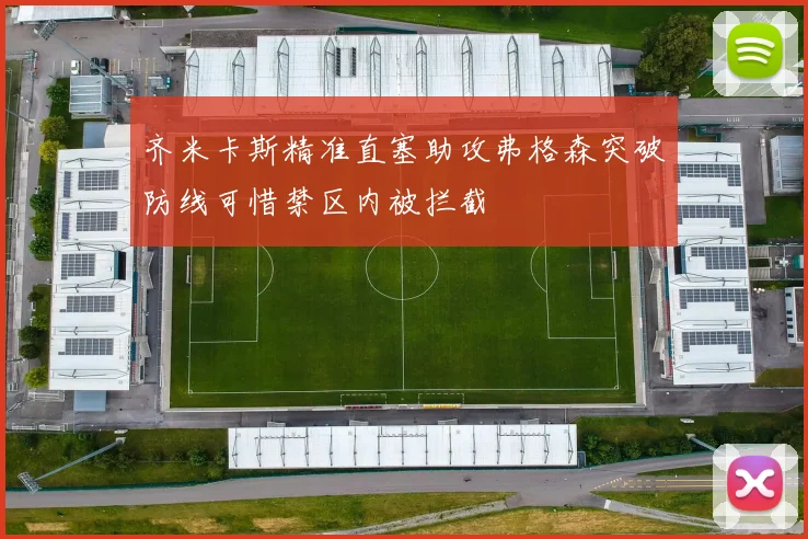 齐米卡斯精准直塞助攻弗格森突破防线可惜禁区内被拦截